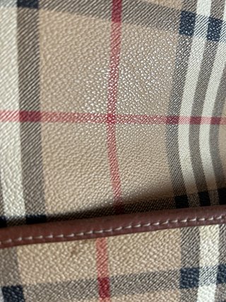 Borsa vintage Burberry a quadri marrone beige