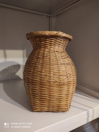 Vaso/Coprivaso Etnico Bambù Intrecciato