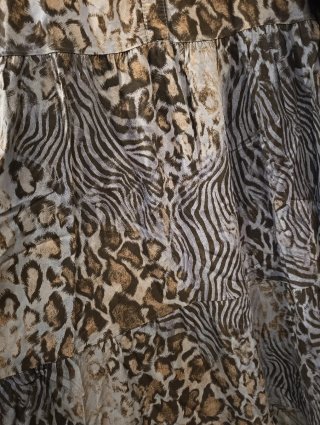 Vestido largo estampado animal print