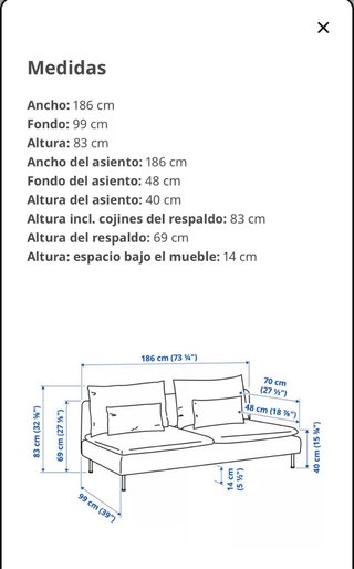 Sofá de tela blanco