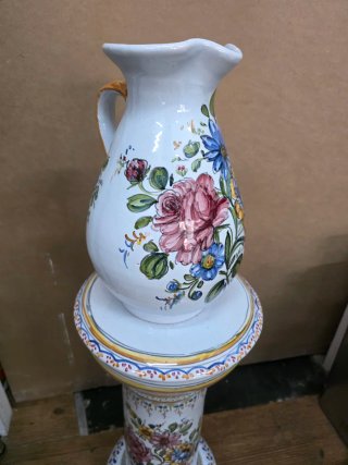 Jarra cerámica Talavera multicolor