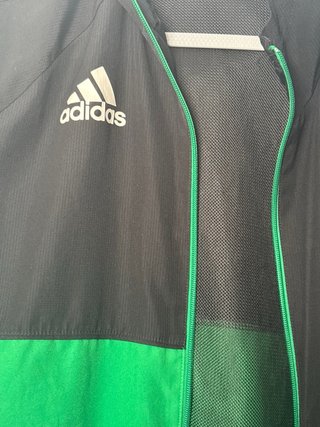 Chaqueta Adidas Futbol Negra y Verde