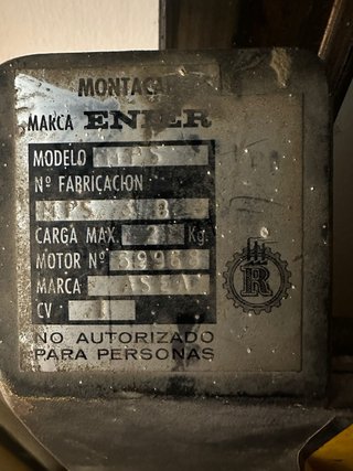 Montacargas ENIER 350 kg