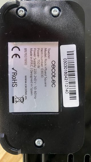 Sandwichera Cecotec 750W