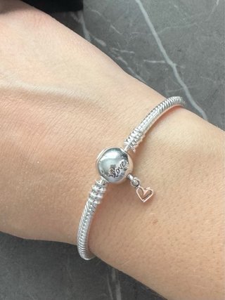 Bracciale Argento 925 con Charm Cuore