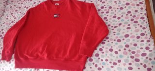 Sudadera Tommy Jeans Roja Talla XXL