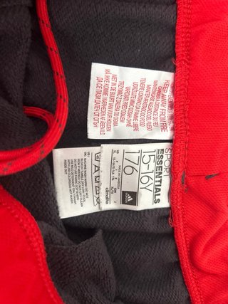 Pantalón chandal gris y rojo talla 176 junior