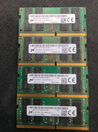 4x 16GB DDR4 SODIMM Módulos de Memoria