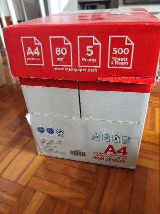 Caja de 5 paquetes 2500hojas de Papel A4 Maped80Gr