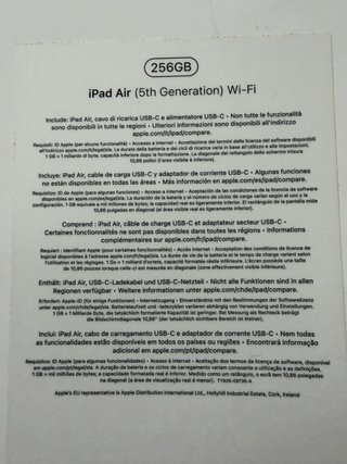 iPad Air 5ª Gen 256GB Argento