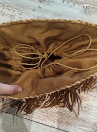 Bolso Boho Flecos Flores Conchas