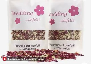 Confeti de pétalos natural para bodas