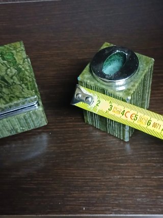 Set fumo alabastro verde vintage