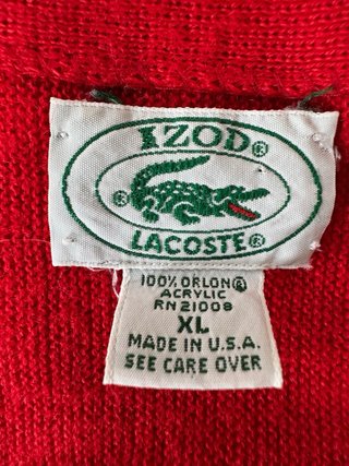 Cárdigan vintage Lacoste (Izod)