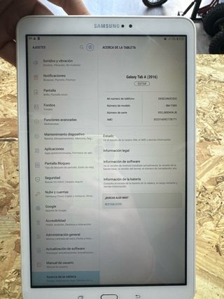 Samsung Galaxy Tab A 2016 Blanca