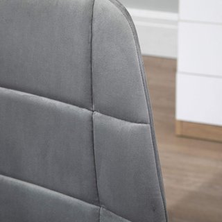 Silla Giratoria, Diseño Ergonómico y Regulable Sin Brazos, Gris, 59X59X81-91Cm