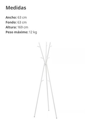 Perchero Metálico Blanco Ikea
