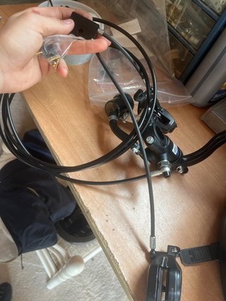 Doble pinza freno disco bicicleta
