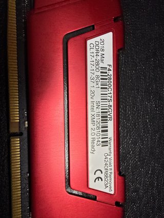 Memória RAM DDR4 G.Skill RipjawsV 8GB 2800MHz