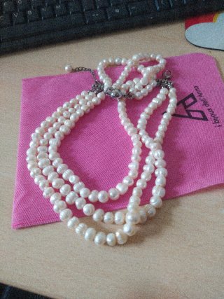 Set collana e bracciale perle