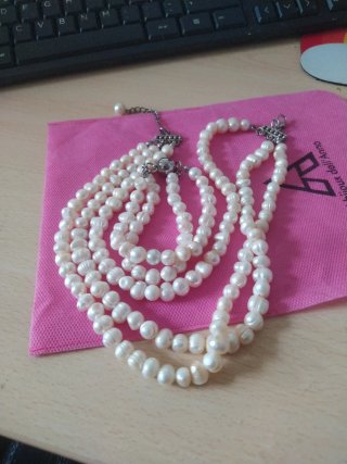 Set collana e bracciale perle