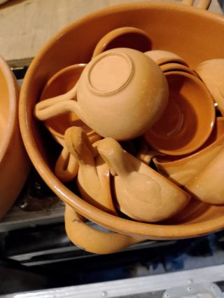 Set pinzimonio in coccio da 12