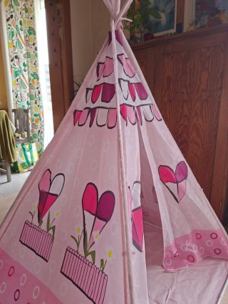 Tienda de campaña tipi infantil rosa