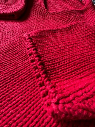 Jersey lana Babaa talla única rojo