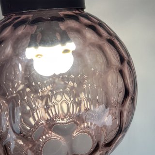 Lámpara Techo Cristal Rosa 1970s