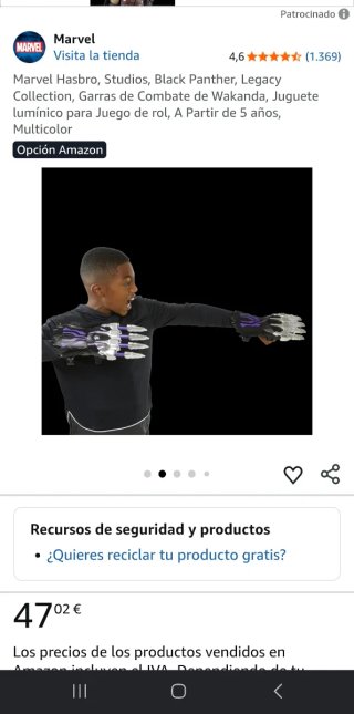 Garras pantera negra Marvel superheroes