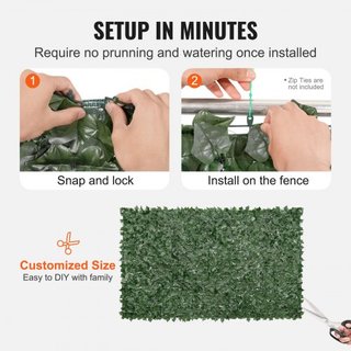 Valla de Privacidad de Hiedra, Pantalla de Pared Verde Artificial de 1.5 x 2.5m, Valla de Hiedra Verde con Respaldo de Tela de Malla y Junta Reforzada, Decoración de Hojas de Hiedra Falsa para Jar...
