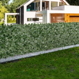 Valla de Privacidad de Hiedra, Pantalla de Pared Verde Artificial de 1.5 x 2.5m, Valla de Hiedra Verde con Respaldo de Tela de Malla y Junta Reforzada, Decoración de Hojas de Hiedra Falsa para Jar...