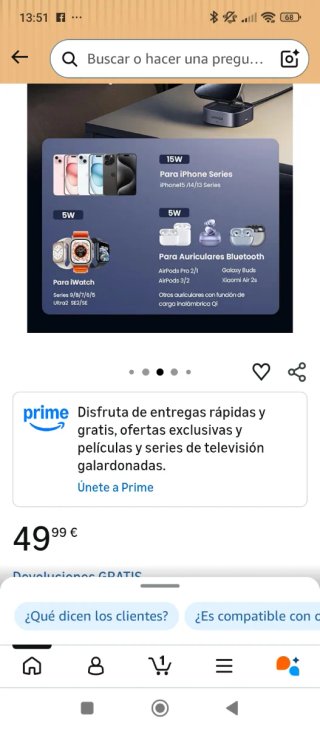 Cargador Inalámbrico UGREEN Qi2 15W Gris