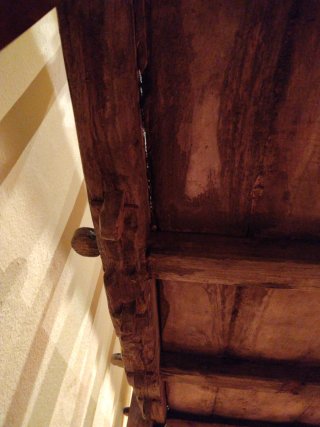 Banco antiguo madera maciza siglo XIX
