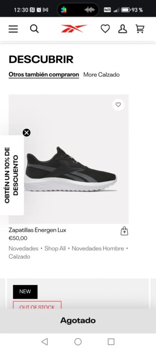 Zapatillas Reebok Energen Lux Talla 44