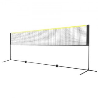 Red de bádminton, red de voleibol ajustable en altura, red de pickleball plegable de 17 pies de ancho, conjunto de red de tenis portátil de fácil instalación con postes, soporte y bolsa de transpo...