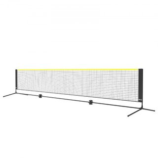 Red de bádminton, red de voleibol ajustable en altura, red de pickleball plegable de 17 pies de ancho, conjunto de red de tenis portátil de fácil instalación con postes, soporte y bolsa de transpo...