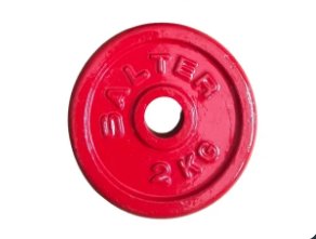 2 discos pesas  mancuernas Salter de 2kg