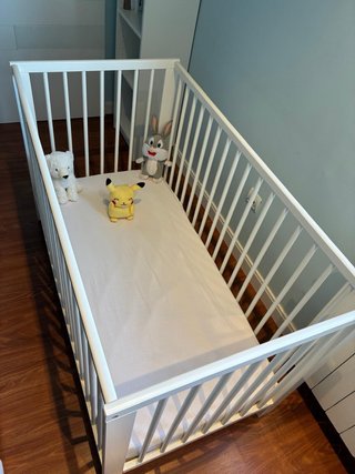 Cuna Bebé Ikea Blanca + Colchón incluido