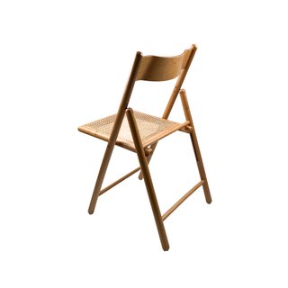 Silla plegable haya 1970s ratán