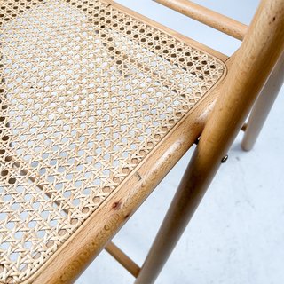 Silla plegable haya 1970s ratán