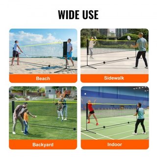 Juego de Red de Bádminton de 20 pies, Red Portátil para Volleyball y Pickleball