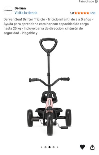 Triciclo Deryan 2en1 Drifter Infantil