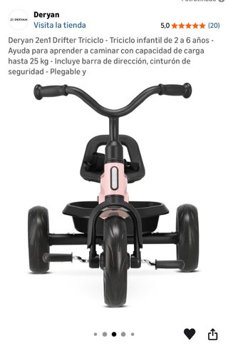 Triciclo Deryan 2en1 Drifter Infantil