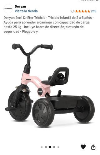 Triciclo Deryan 2en1 Drifter Infantil