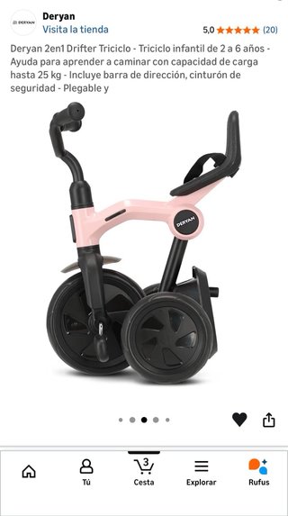 Triciclo Deryan 2en1 Drifter Infantil