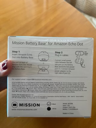 Base de Batería Mission para Echo Dot