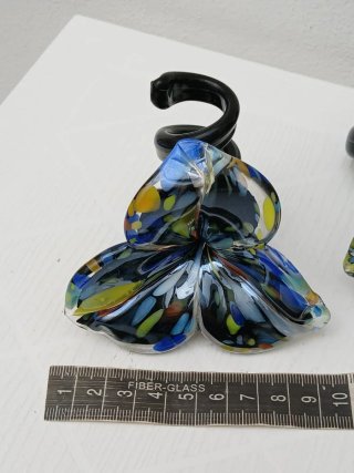 Portacandele fiore vetro Murano