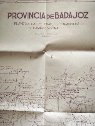 Mapa Provincia Badajoz 1920-1930