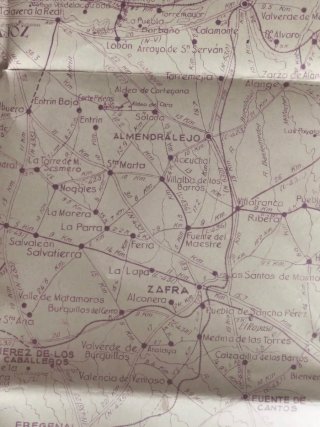 Mapa Provincia Badajoz 1920-1930